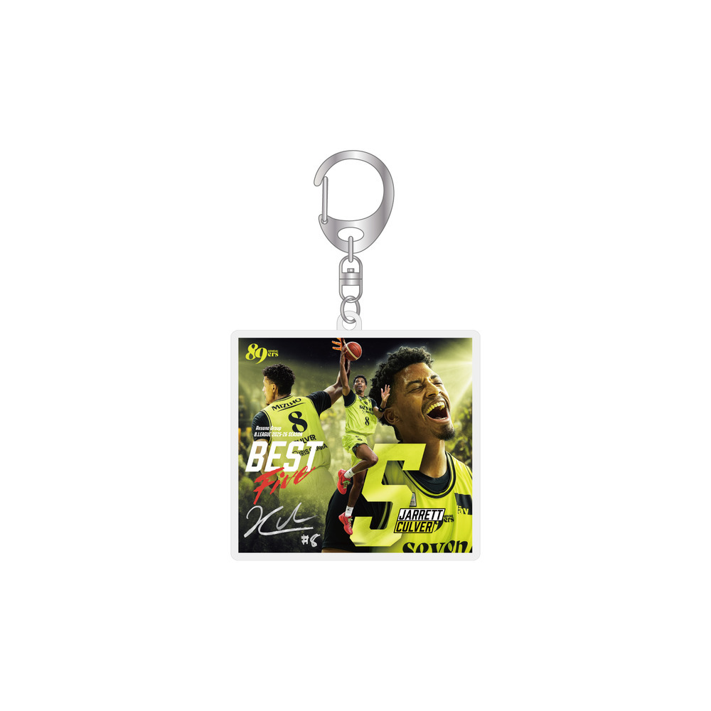 りそなグループ B.LEAGUE 2025-26 SEASON B1 レギュラーシーズンベストファイブ 箔押しレイヤーアクリルキーホルダー #8 ジャレット・カルバー選手 詳細画像 1カラー 1